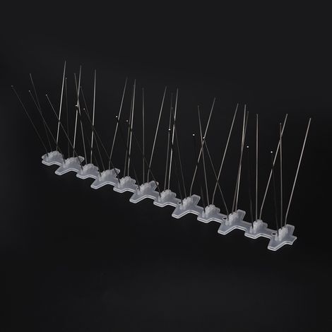 Lot de 10 pics anti-oiseaux de 30 cm en acier inoxydable pour l'extérieur (1/5)