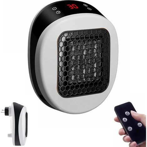 Chauffage – Radiateur électrique à brancher – Chauffage instantané en 30 secondes avec télécommande – Radiateur compact de 600 W pour chambres et bureaux – Température : 15–32 °C (1/5)