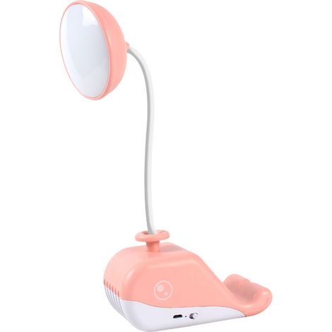 Ortviai Lampe de bureau rechargeable LED avec tête pivotante 360°, pliable et économique – rose (1/5)