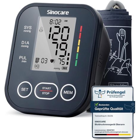 Tensiomètre Électronique De Bras Avec Détection D'arythmie - Écran LCD 3,6 Pouces - Mémoire 180 Mesures Pour 2 Utilisateurs - Manchette 24-42 Cm (1/5)