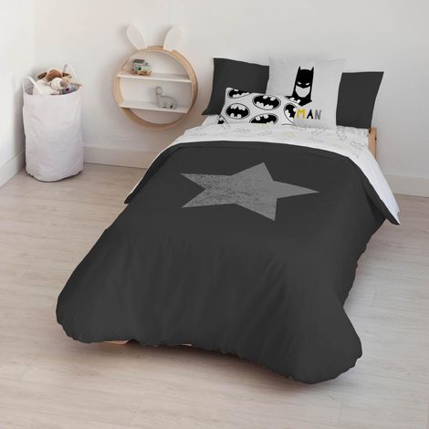 Housse de couette avec boutons 100% coton Modèle Batnordic pour lit de 90 (155 x 220 cm) housse de couette légère et confortable (1/3)