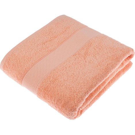 HOMESCAPES Frottee Strandtuch 100% Baumwolle pfirsich