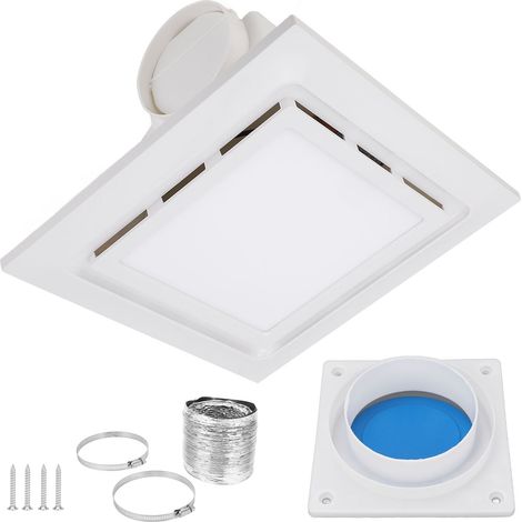 Extracteur d'air pour salle de bain avec éclairage, 1 sone, 140 CFM, ventilation silencieuse, douche de plafond (1/5)