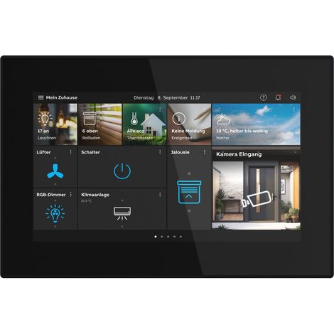Busch Jaeger Busch-OneTouch 7 M2249-2B-03 Zentrales 7 Zoll Bedienpanel für Busch-Welcome 2-Draht und IP schwarz (1/3)