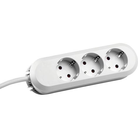 Multiprise 3 prises Blanc 5 m (1/5)