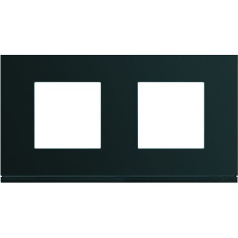 Hager WXP0212 Abdeckrahmen Gallery 2-fach Night horizontal, Achsabstand 71 mm