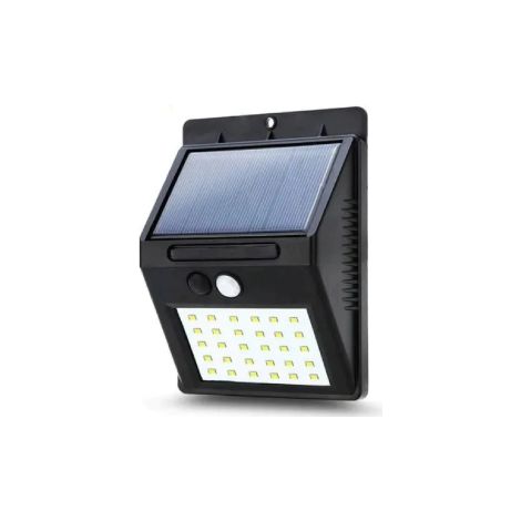 Driwei faretto lampada a batteria solare 25+5+5 led con sensore di movimento e crepuscolare da giardino IP65