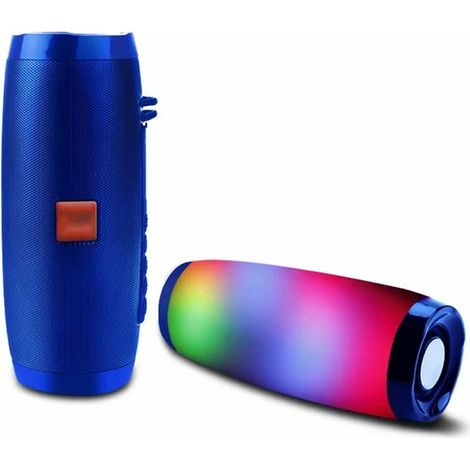 Enceinte Bluetooth portable 1OW, haut-parleur Bluetooth sans fil, aigus puissants avec lumières LED