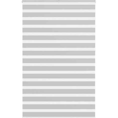 Doppelrollo Hellgrau 140x230 cm Stoffbreite 135,9 cm Polyester