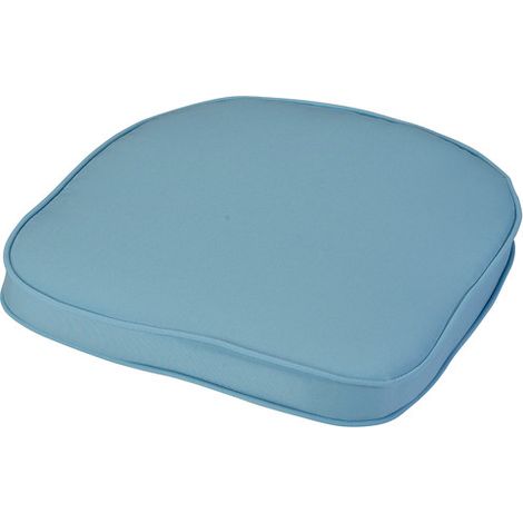 Placid Standard D Pad Outdoor Garden Furniture Cushion - L41 x W38 x H4 cm - Blue