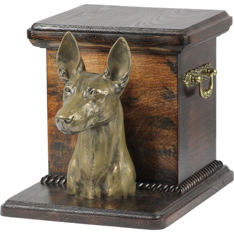 Lévrier du Pharaon, Lévrier Maltais - une urne funéraire pour chien avec une statuette, une urne élégante pour un chien, une urne unique avec un buste de chien par Art-Dog (1/5)