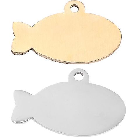2 médailles pour animaux de compagnie en acier inoxydable