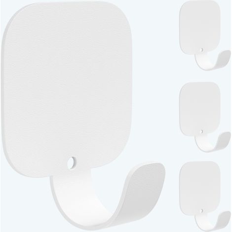 Mai & Mai Ganci da Parete in Lega di Alluminio, Attaccapanni da Muro 4pcs per Camera da Letto, Ingresso, Cucina, Bianco, Stalo-15 (1/5)