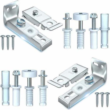 Kit de réparation pour portes pliantes coulissantes – Ensemble de remplacement en 2 pièces pour portes de placard pliantes coulissantes, comprenant les supports supérieur et inférieur, le point de piv (1/4)