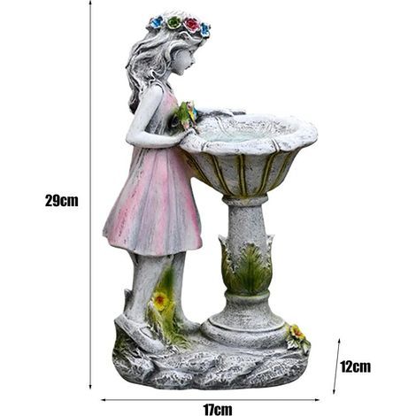 Filtres à Air, Statue de Jardin Solaire énergie Solaire Fée Sculpture Figurines d'ange en Résine pour Décoration de Jardin Ornement Extérieur Pendaison de Crémaillère Cadeau (1/4)