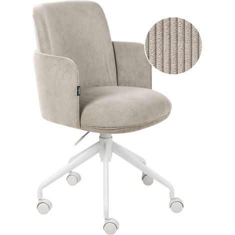 Office Chair DRYDEN Corduroy Taupe