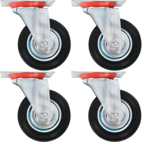 4 roulettes pivotantes, 100 mm