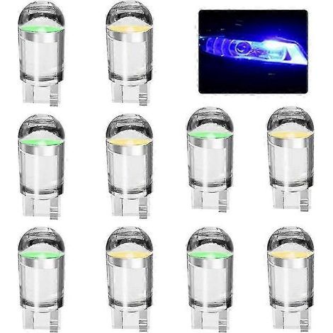 Lot de 10 ampoules LED W5W 194 T10 à culot W5W, faciles à installer, pour plaque d'immatriculation (12 V). (1/4)