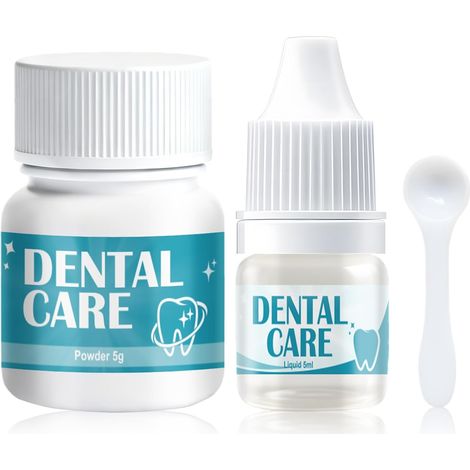 Colle Pour Couronne Dentaire, Pansement Dentaire, Simples et Durables Kit Réparation Dentaire pour Refixer Couronnes et Bridges Dentaires Obturations