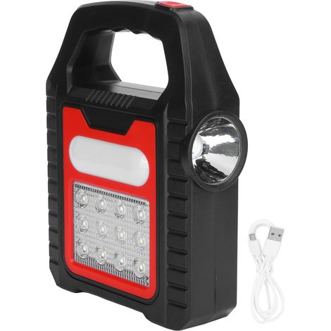 Lampe torche rechargeable USB solaire portative, projecteur d'inspection et de réparation (1/5)