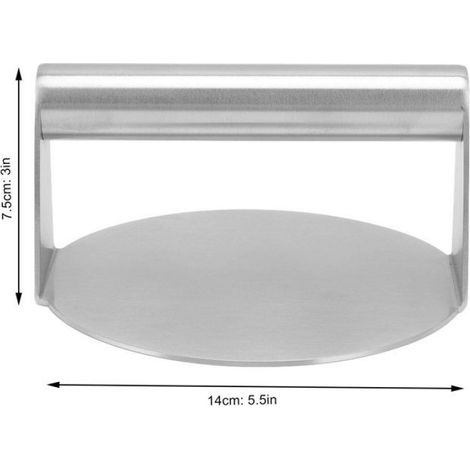 Presse À Viande - Acier Inoxydable 304 - Manuel - Pour Préparation Maison De Viande Hachée - 14 x 14 x 7 5 Cm - 1 Pièce (1/5)