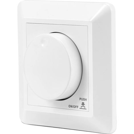 Interruptor regulador de intensidad de luz, brillo ajustable, compatibilidad universal, color beige. (1/2)