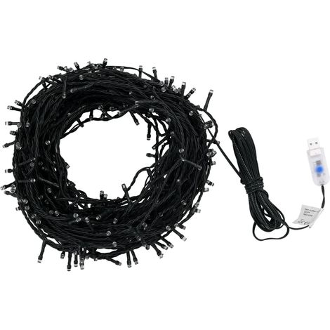 Guirlande lumineuse 400 LED Int/Ext 40 m Blanc froid CFW47631 (1/3)