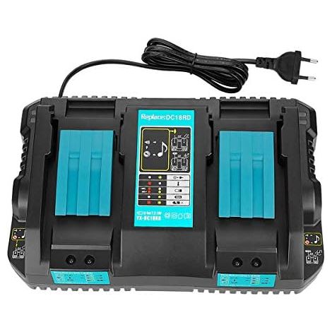 4A Dual Port Charger DC18RD Charger for Makita 7.2V18V BL1815 BL1830 BL1840 BL1850 BL1860 BL1430 (1/5)