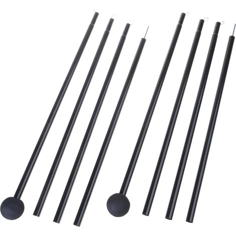 Lot de 2 poteaux de tente de plage pliables à longueur réglable pour auvent d'extérieur (1/5)