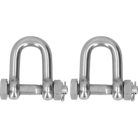 2-teiliger Schraubbügel mit D-Ring aus Edelstahl 304, M10 Sicherheitsbeschläge