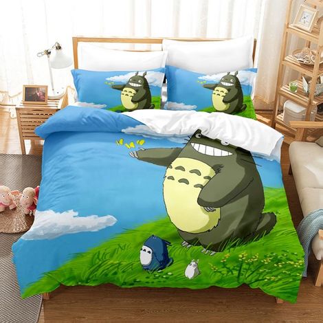 KLVGTIFS PU - 3 Pièces Housse de Couette, Housse de Couette 150x200cm +2 Taies d'oreiller 50x75cm en Microfibre Super Douce Animé 7 (1/5)