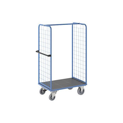 eurokraft pro  Carrello a ripiani con sponde grigliate  con