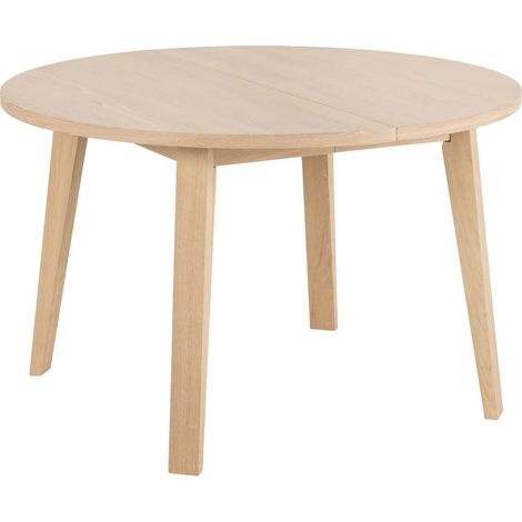 ALine Esstisch Ø120cm vorbereitet für weitere Platten Eichenfurnier.