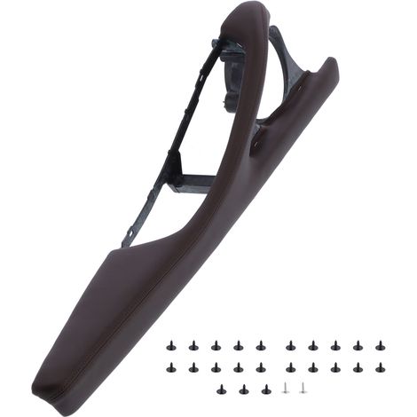 Poignée de porte intérieure cadre ensemble bouton interrupteur garniture ABS cuir synthétique adapté Série 5 F10/F11/F18 2010‑2017 LHD Moka (1/5)