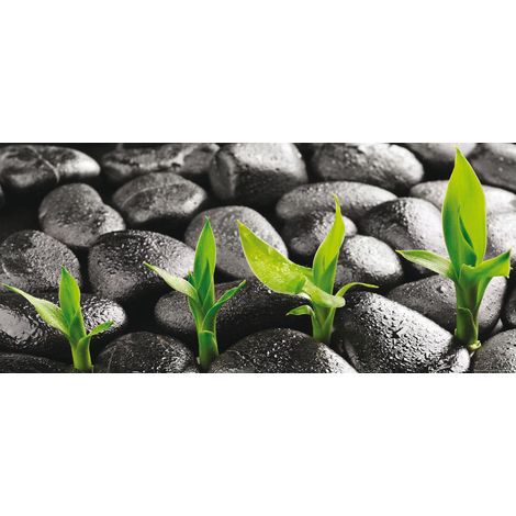Bamboo on Stones, photo murale intissée, 202 x 90 cm, 1 part (1/3)