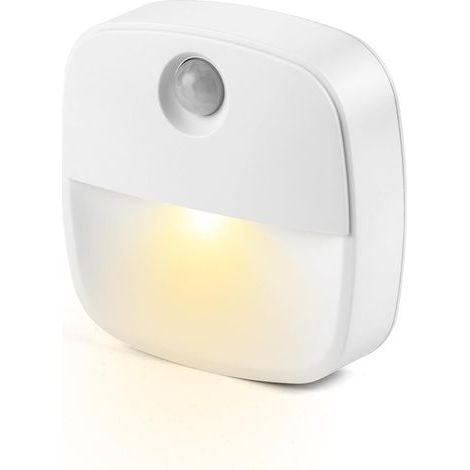 Veilleuses LED, Veilleuse avec Détecteur de Mouvement, Autocollante Veilleuse Murale pour Salle de Bains, Chambre, Couloir, Blanc Chaud (1/5)
