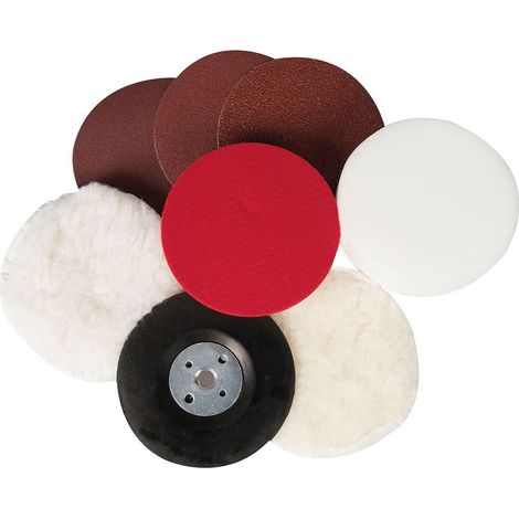 Kit de lustrage poncage polissage de diametre 115 filetage m14