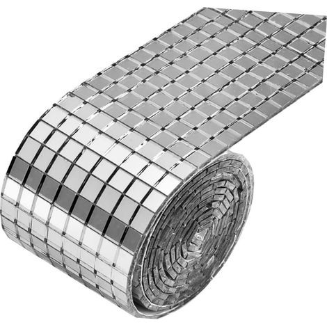 Mosaico adesivo argentato 4100 cm², piastrelle murali e decorazione d'interni, adesivi per cucina e bagno in vetro a specchio (1/5)