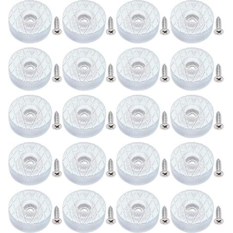 (20 Pièces) Antidérapant Silencieux 30mm Grand Protecteur Sol Silicone Patins de Meubles Planeurs avec vis pour Pieds canapé Table Bureau (1/5)