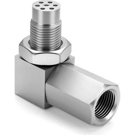 Lambdasondenadapter 90 Grad mit Filter, Universaladapter M18 x 1,5, Sauerstoffsensor-Konverter für Kfz-Abgasanlagen (1/5)
