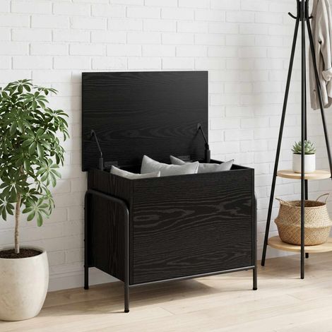 vidaXL Caja de Almacenamiento Roble Negro 80 x 40 x 49,5 cm (1/5)