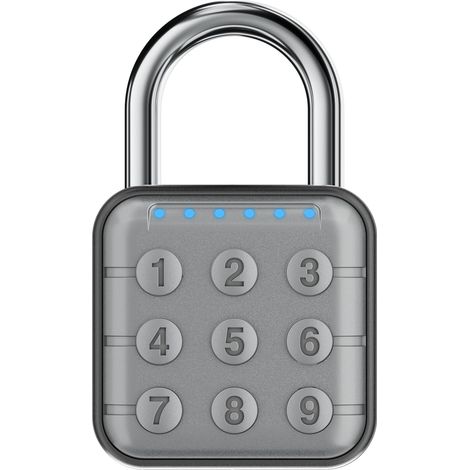 Serrure à combinaison pour casier, serrure de casier et serrure de casier de gym – facile à utiliser pour la gym, l'école, les voyages, l'extérieur (Gris) (1/5)
