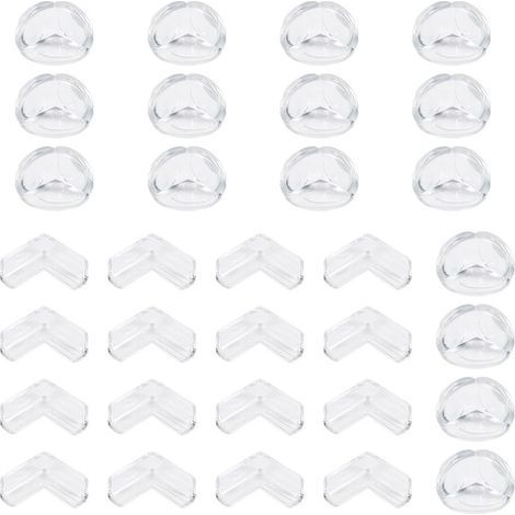 Protege Coin de Table - Protection Angle Bebe en Silicone Transparent - Pour Tables Lits Bureaux Armoires - 32 Pièces (1/5)