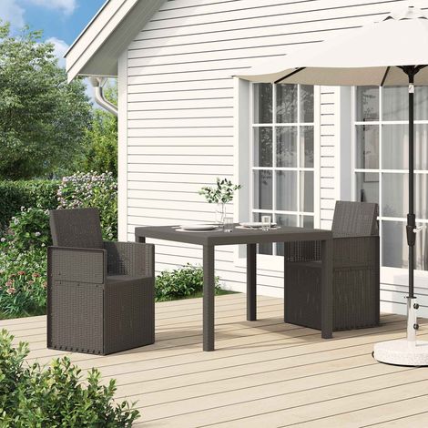 Teenpull – Garten Esszimmerstühle 2 pcs Hellgrau PP (1/5)