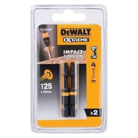 Embouts À Chocs - Torx T25 - 50 Mm - Pour Visseuses À Percussion - Lot De 2