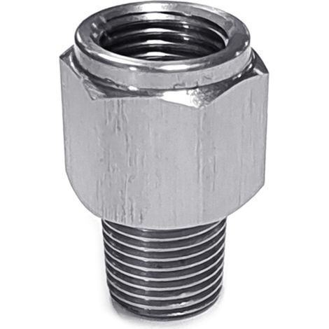 Adaptateur de pression d'huile en acier inoxydable, raccord 1/8 NPT vers M10x1,0 pour manomètre de température (1/4)