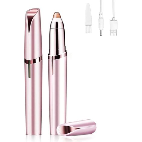 Epilateur à Sourcils, Rasoir Électrique pour Visage et Sourcils Femme – Pour l'Épilation du Visage, des Lèvres, de la Bikini et du Bras (Or Rose) (1/5)