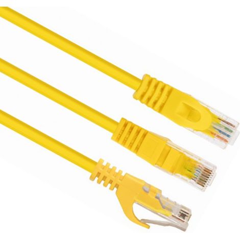 gembird PP6U-0.25M Y jaune câble réseau Cat6 (1/5)