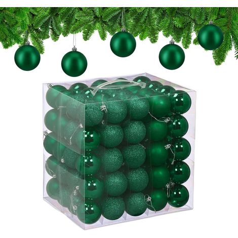 Christmas Tree Baubles Set, 100 Pieces, Matte/Glossy/Glitter (1/5)