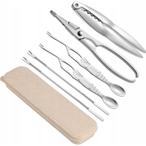 Set di utensili in metallo per granchi e noci con manico (1/4)